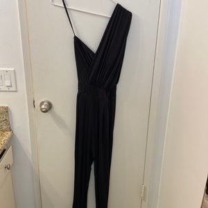 Black off the shoulder jumpsuit